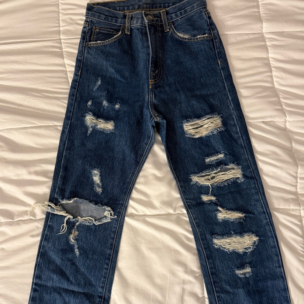 Carmar Denim Distressed Bootcut Jeans